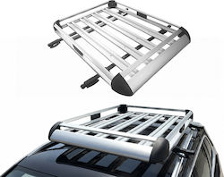 Aluminum Roof Cargo Basket Double Rail 127x96cm Silver Aluminum Roof Cargo Basket Double Rail 127x96cm Silver