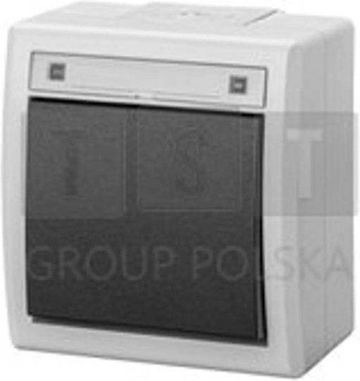 Elektro-plast 5001-10 Aquant 2k Outdoor Single-Pole Switch Ip55 Grey 5001-10