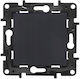Legrand Abex Wandschalter mit Rahmen in Schwarz Farbe