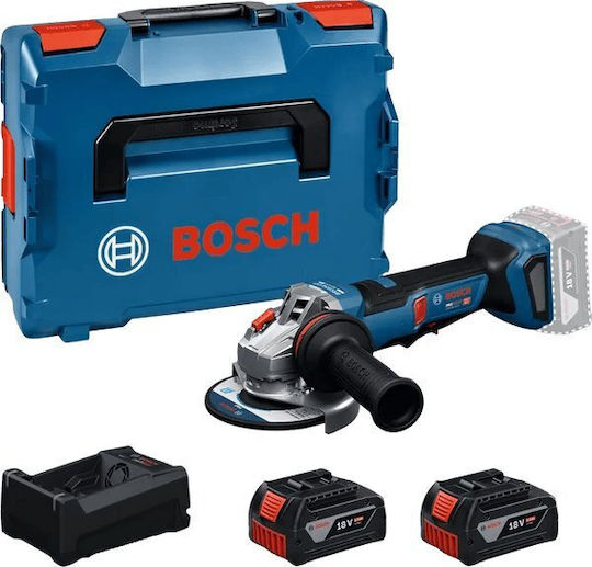 Bosch 06019N4302 Ъглошлайф 125mm На Батерия С Регулиране На Оборотите 2x5Ah