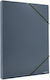 Metron File Box with Rubber Band 25 X 33 X 3 Cm Transparent Grey