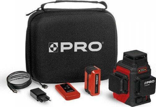 PRO Pro 3-01-06-L1-205 Саморегулиращ се Линеен Лазерен Нивелир с Червен Лъч с Работен Обхват 50m