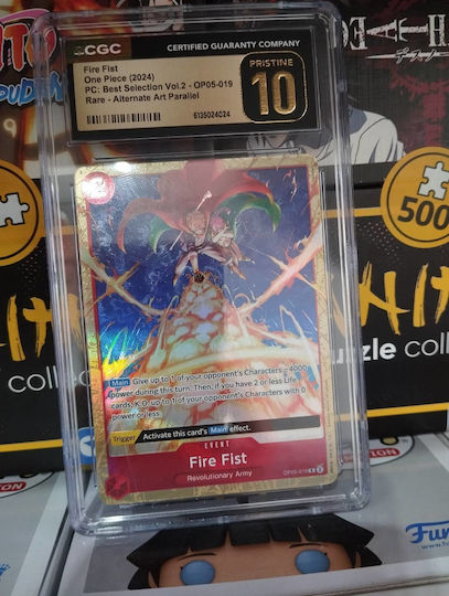 Cgc Pristine 10 Fire Fist One Piece (2024) PC: Best Selection Vol.2 - OP05-019 Rare - Alternate Art Parallel Single Card (EN)