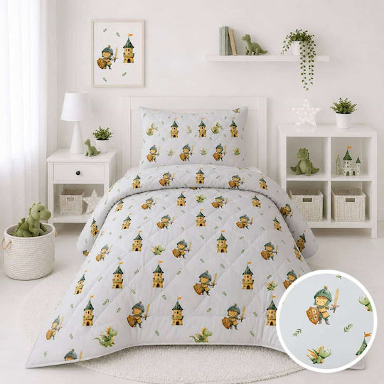 Astron Italy Kinderbettdecke Einzel mit Mikrofaser-Ausfüllen Knight Micro Knight & Castle 160x240cm