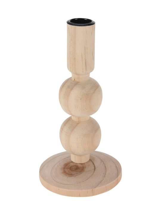 Home&Styling Collection Кандилник Дървен в Бежов Цвят 8.7x8.7см
