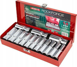 Rockforce Дълги Шестоъгълни Ядки 14 Бройки 1/2'' 11-30мм
