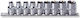 Jonnesway Socket Set Torx 1/2'' E10-E24 9 Pieces S06H49S