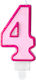 Pink Geburtstagskerzen 4 7 cm Höhe