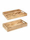 Atmosphera Wooden Serving Tray 2 Pieces