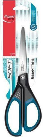 Maped Essentials Soft Scissors 21cm With Stainless Steel Blade 1 Piece