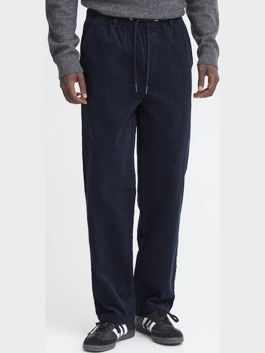 Men's Elastic Loose Fit Blue Trousers