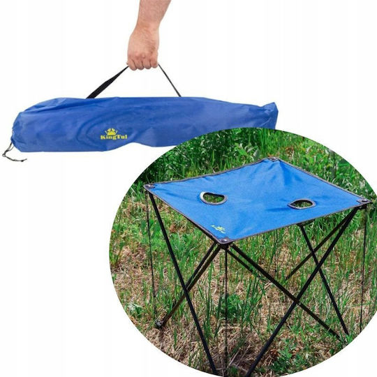 KingCamp Τραπέζι Μεταλλικό για Camping Πτυσσόμενο Μπλε