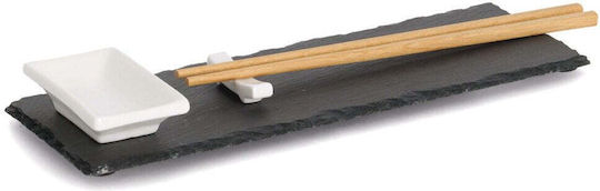 Zeller Plăci De Servire Pentru Sushi Din Porțelan 30x10cm 4 Bucăți