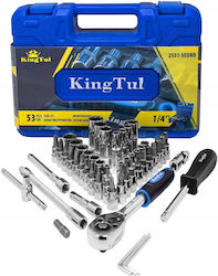 ISMA Fieldmann Ratschen- und Steckschlüssel-Set 1/4" 53 Stück ISMA Fieldmann Ratschen- und Steckschlüssel-Set 1/4" 53 Stück