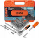 ISMA Fieldmann Ratschen- und Steckschlüssel-Set 1/4" 53 Stück