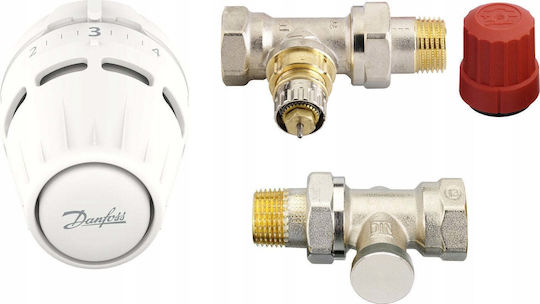 Danfoss Χειροκίνητη Θερμοστατική Κεφαλή για Σώμα Καλοριφέρ 3τμχ
