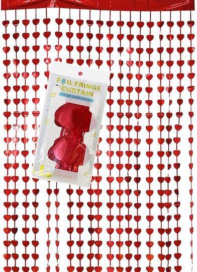 Foil Heart Decoration Curtain Homie 116977 P4a