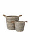 Home&Styling Collection Καλάθι Αποθήκευσης Καφέ 25x25cm 2τμχ