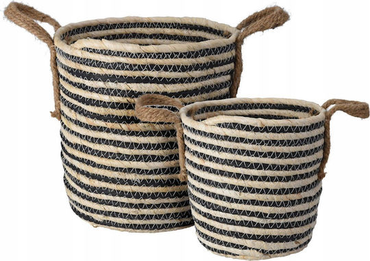 Home&Styling Collection Καλάθι Αποθήκευσης Καφέ 25x25cm 2τμχ