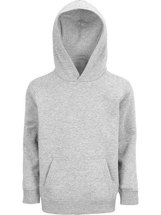 Damen Sweatshirt mit Kapuze Grau Melange