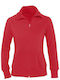 Damen Sweatshirt Strickjacke Rot