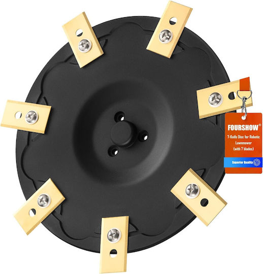 Disc De Tăiere Pentru Motocoasă Compatibil Mammotion Yuka Mini 7 Lame Din Titan Din Nailon Pa6 Întărit Cu Fibră De Sticlă Inserții Din Oțel Inoxidabil Include 7 Șuruburi Șaibe Robot De Tuns Iarbă Yuka Mini 500 600 700 800