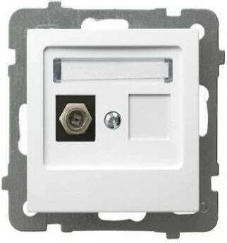 Ospel As Gpa-1gf M 00 Single Type F TV-Antenna Socket White