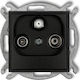 Karlik Terminal Antenna Socket In Black Colour RTV-SAT