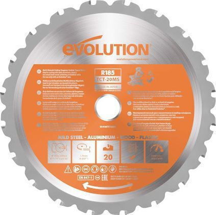 Schleifscheibe Tct Mehrzweck Evolution Rage 185mm 20z Für Kappsäge