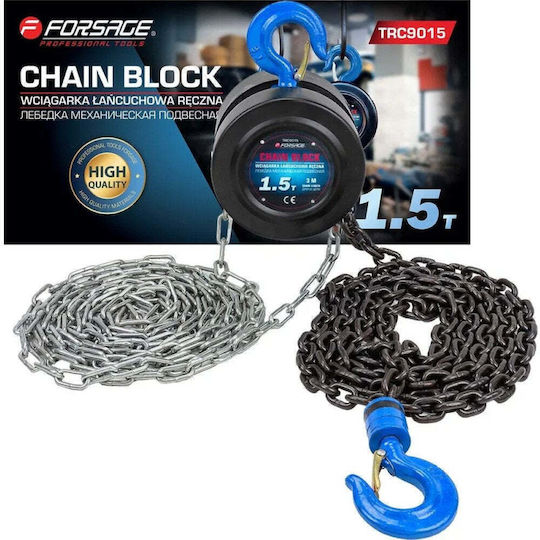 Forsage Ridicător Manual cu Lanț 1.5t – Lungime Lanț 3m