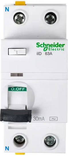 Schneider Electric Double Pole Switch Rail 63A