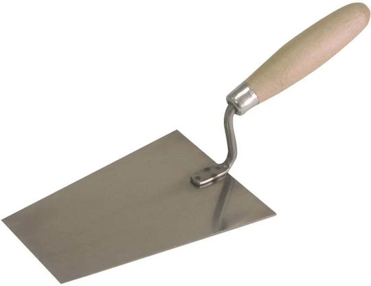 Mega Spatulă Triunghiulară Inoxidabilă 130mm Mâner din Lemn Model 61773