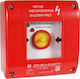 Spamel Manual Fire Switch Button Pwp1 1nc Hammer Cnbop Certificate 2led Green Red 230v