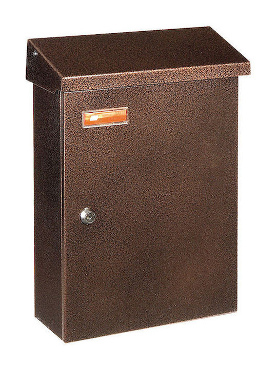 Viometal Cutie Poștală În Aer Liber Metalică Maro 28x10x38cm