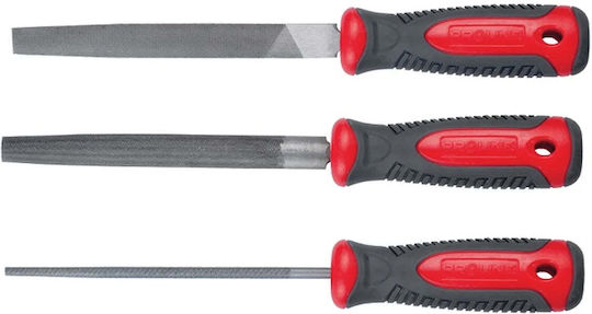 Pro-line Set Handfeilen Metallurgie 200mm 3 Stücke Rutschfeste Griff Tpr Code 32255