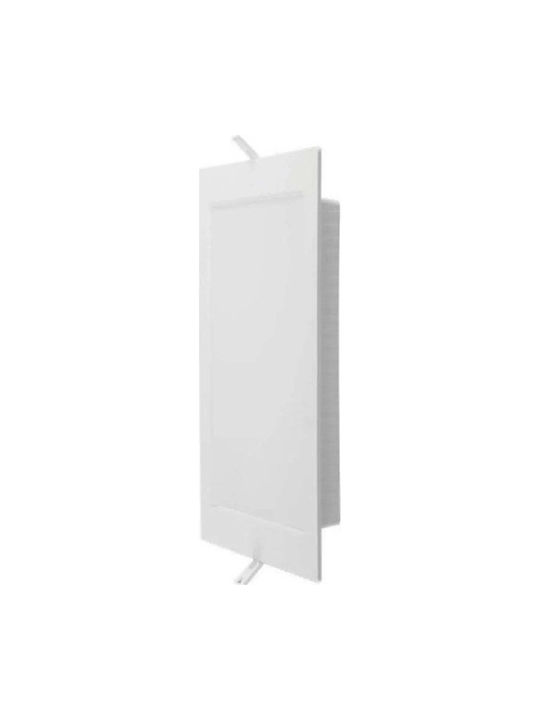 V-TAC Spot Pătrat Din Plastic De Tavan Cu LED Încorporat Și Lumină Alb Natural Alb 12x12cm