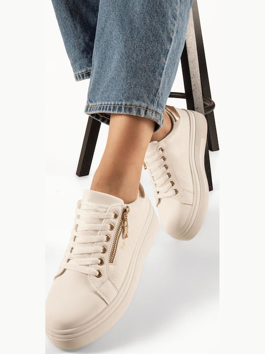 The Shoemart Adidași Flatforms Pentru Femei Albi