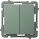 Ospel Recessed Wall Switch Double Without Frame Aller Retour Green