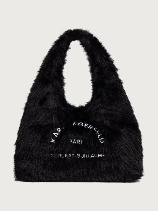 Karl Lagerfeld Fur Women's Hobo Bag Black