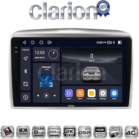 Clarion Car Audio System for Lancia Ypsilon 2006 2010 Bluetooth USB WiFi GPS Apple CarPlay Android Auto