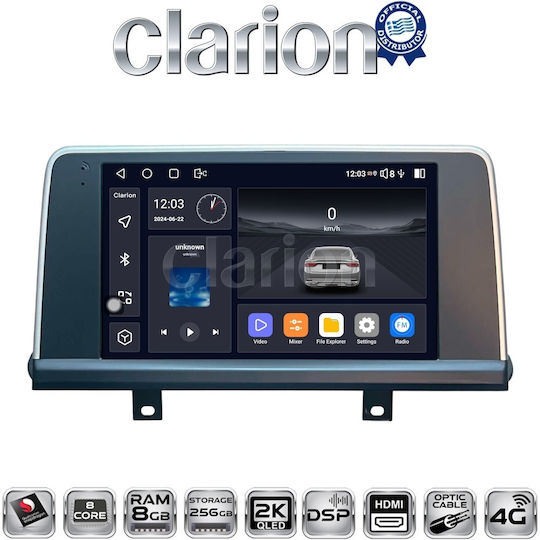 Clarion Gl75497n OEM Мултимедийна Екран Автомобилен BMW X5 F15 & X6 F16 NBT Система CarPlay AndroidAuto BT GPS WiFi GPRS