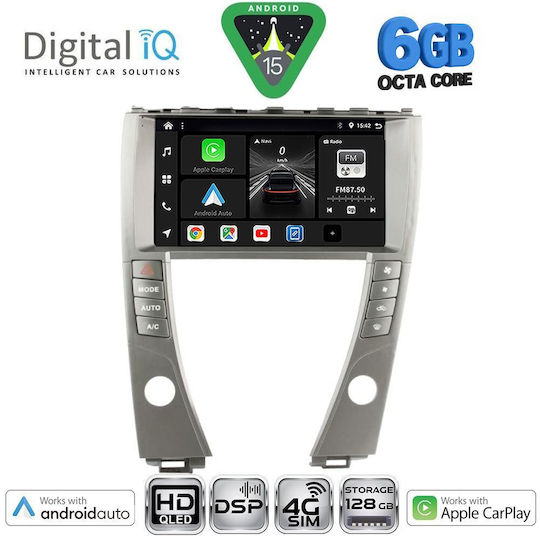 Digital IQ Автомобилна Аудио Система за Lexus ES 2006-2013 (Bluetooth/USB/Вграден Wi-Fi/GPS/Apple CarPlay/Android Auto) с Touch Screen 9"
