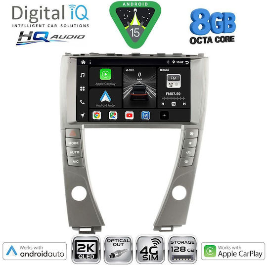 Digital IQ Автомобилна Аудио Система За Lexus ES 2006-2013 Bluetooth USB Вграден Wi-Fi GPS Android Auto С Touch Screen 9"