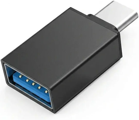 USB-C мъжки към USB-A женски OTG адаптер Type-C към стандартен USB 3.0 конвертор черен