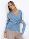 Damen Bluse Hellblau