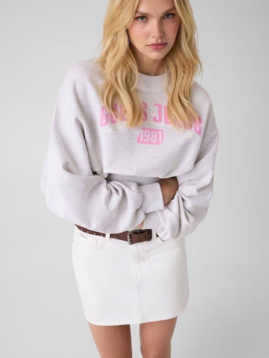 Damen Bluse Korsett Langärmelig Hellgrau