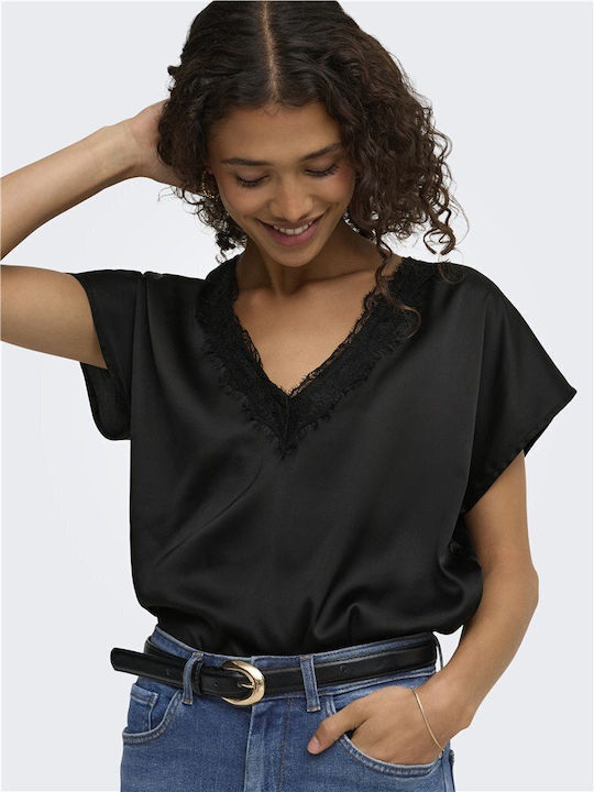 Jdy S S Γυναικείο Crop Top Σατέν με V Λαιμόκοψη...