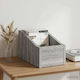 vidaXL Vinyl Aufbewahrungsbox Lp Grau Sonoma 18 X 32 X 18 cm Bearbeitetes Holz