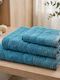 Isadore Lorraine Set of Bath Towels 3 pcs Petrol Blue Weight 500gsm