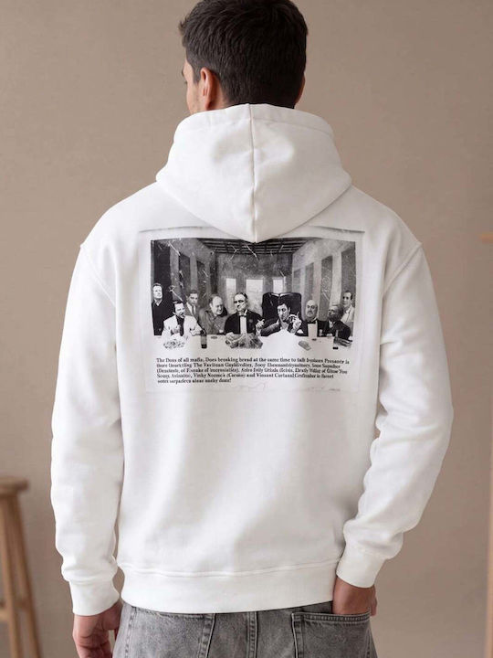 Hooded White Sweatshirt